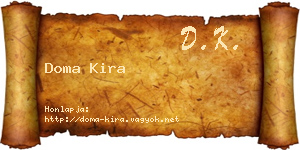 Doma Kira névjegykártya
